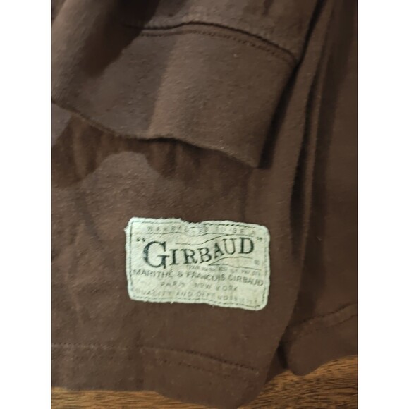 VTG Y2K Marithe Francois Girbaud 2XL Long Sleeve Brown Shirt NYC Paris Crown - Picture 2 of 9